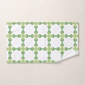 Blattmuster, Muster von Blätter, grüne Blätter Badhandtuch Set (Handtuch)