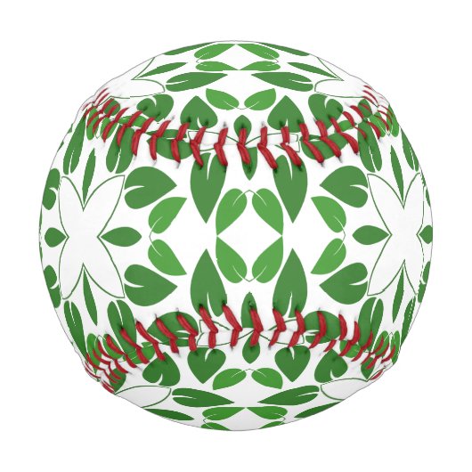Blattmuster, Muster von Blätter, grüne Blätter Baseball (Rückseite)