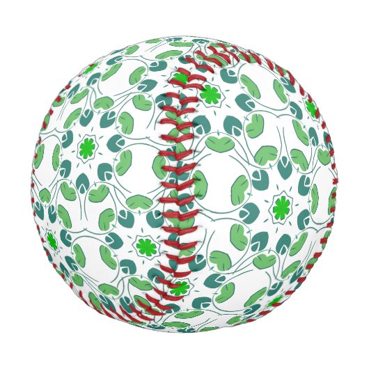 Blattmuster, Muster von Blätter, grüne Blätter Baseball (Schrägansicht)