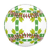 Blattmuster, Muster von Blätter, grüne Blätter Baseball (Rückseite)