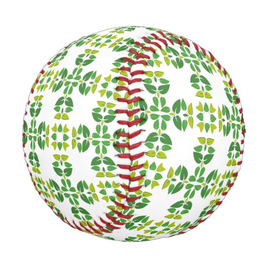 Blattmuster, Muster von Blätter, grüne Blätter Baseball (Schrägansicht)
