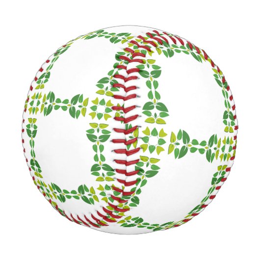 Blattmuster, Muster von Blätter, grüne Blätter Baseball (Schrägansicht)