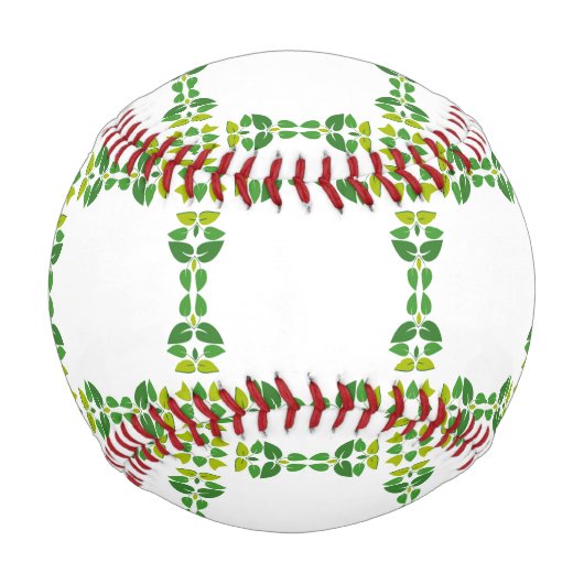 Blattmuster, Muster von Blätter, grüne Blätter Baseball (Vorderseite)