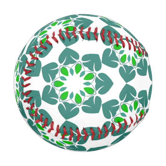 Blattmuster, Muster von Blätter, grüne Blätter Baseball (Vorderseite Links)