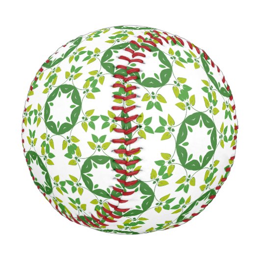 Blattmuster, Muster von Blätter, grüne Blätter Baseball (Schrägansicht)
