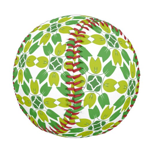 Blattmuster, Muster von Blätter, grüne Blätter Baseball (Schrägansicht)