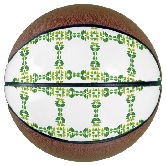 Blattmuster, Muster von Blätter, grüne Blätter Basketball (Vorderseite)