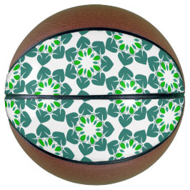 Blattmuster, Muster von Blätter, grüne Blätter Basketball