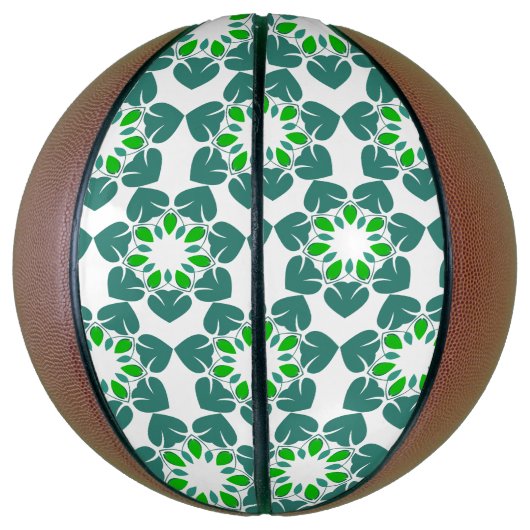 Blattmuster, Muster von Blätter, grüne Blätter Basketball (Vertikal)