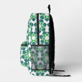 Blattmuster, Muster von Blätter, grüne Blätter Bedruckter Rucksack (Rechts)