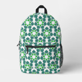 Blattmuster, Muster von Blätter, grüne Blätter Bedruckter Rucksack (Vorderseite)