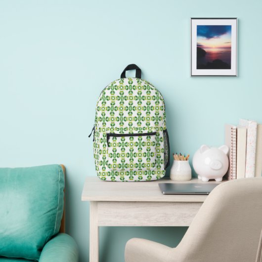 Blattmuster, Muster von Blätter, grüne Blätter Bedruckter Rucksack (InSitu)