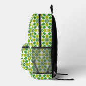 Blattmuster, Muster von Blätter, grüne Blätter Bedruckter Rucksack (Rechts)