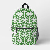 Blattmuster, Muster von Blätter, grüne Blätter Bedruckter Rucksack (Vorderseite)
