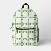 Blattmuster, Muster von Blätter, grüne Blätter Bedruckter Rucksack (Vorderseite)
