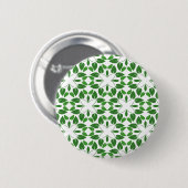 Blattmuster, Muster von Blätter, grüne Blätter Button (Vorne & Hinten)