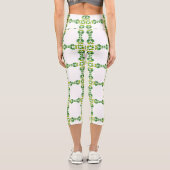 Blattmuster, Muster von Blätter, grüne Blätter Capri Leggings (Rückseite)