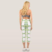 Blattmuster, Muster von Blätter, grüne Blätter Capri Leggings (Rückseite)