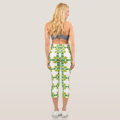 Blattmuster, Muster von Blätter, grüne Blätter Capri Leggings (Rückseite)