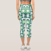 Blattmuster, Muster von Blätter, grüne Blätter Capri Leggings (Rückseite)