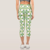 Blattmuster, Muster von Blätter, grüne Blätter Capri Leggings (Rückseite)