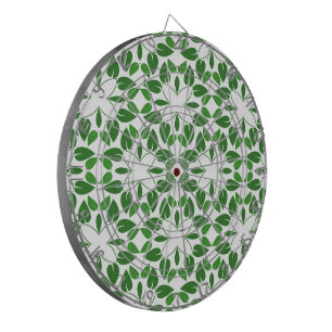 Blattmuster, Muster von Blätter, grüne Blätter Dartscheibe