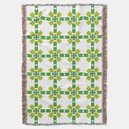 Blattmuster, Muster von Blätter, grüne Blätter Decke (Vorderseite Vertikal)