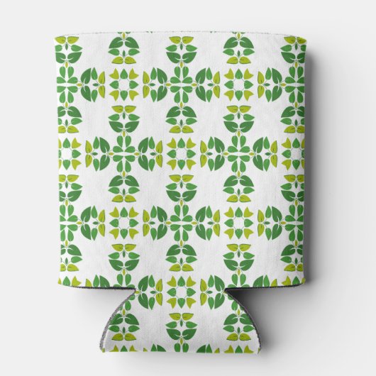 Blattmuster, Muster von Blätter, grüne Blätter Dosenkühler (Rückseite)