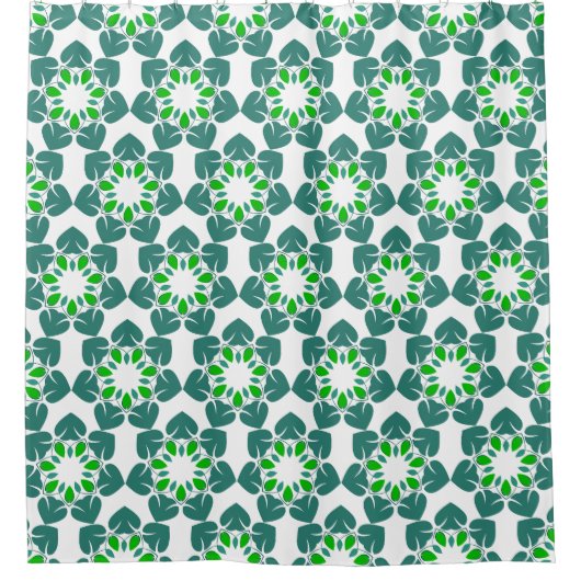 Blattmuster, Muster von Blätter, grüne Blätter Duschvorhang (Vorderseite)