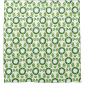 Blattmuster, Muster von Blätter, grüne Blätter Duschvorhang (Vorderseite)