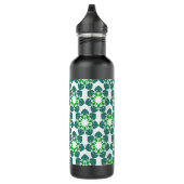Blattmuster, Muster von Blätter, grüne Blätter Edelstahlflasche (Rechts)