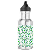Blattmuster, Muster von Blätter, grüne Blätter Edelstahlflasche (Rechts)