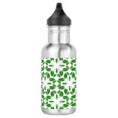 Blattmuster, Muster von Blätter, grüne Blätter Edelstahlflasche (Rechts)