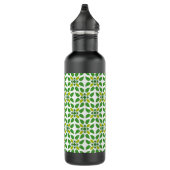 Blattmuster, Muster von Blätter, grüne Blätter Edelstahlflasche (Rechts)