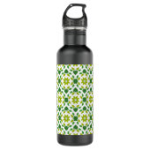 Blattmuster, Muster von Blätter, grüne Blätter Edelstahlflasche (Vorderseite)