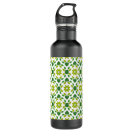 Blattmuster, Muster von Blätter, grüne Blätter Edelstahlflasche