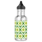Blattmuster, Muster von Blätter, grüne Blätter Edelstahlflasche (Rechts)