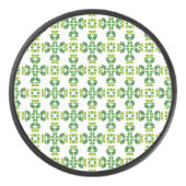 Blattmuster, Muster von Blätter, grüne Blätter Eishockey Puck (Vorderseite)