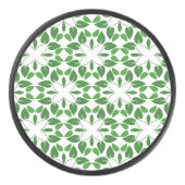 Blattmuster, Muster von Blätter, grüne Blätter Eishockey Puck (Vorderseite)