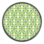 Blattmuster, Muster von Blätter, grüne Blätter Eishockey Puck (Vorderseite)