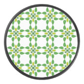 Blattmuster, Muster von Blätter, grüne Blätter Eishockey Puck (Vorderseite)