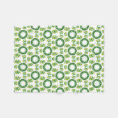 Blattmuster, Muster von Blätter, grüne Blätter Fleecedecke (Vorderseite (Horizontal))