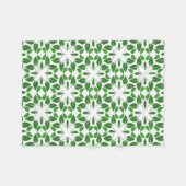 Blattmuster, Muster von Blätter, grüne Blätter Fleecedecke (Vorderseite (Horizontal))