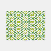 Blattmuster, Muster von Blätter, grüne Blätter Fleecedecke (Vorderseite (Horizontal))