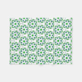 Blattmuster, Muster von Blätter, grüne Blätter Fleecedecke (Vorderseite (Horizontal))