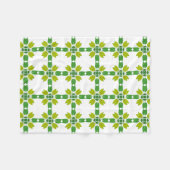 Blattmuster, Muster von Blätter, grüne Blätter Fleecedecke (Vorderseite (Horizontal))
