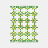 Blattmuster, Muster von Blätter, grüne Blätter Fleecedecke (Vorderseite)