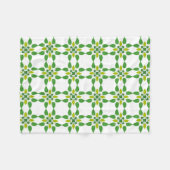 Blattmuster, Muster von Blätter, grüne Blätter Fleecedecke (Vorderseite (Horizontal))