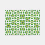 Blattmuster, Muster von Blätter, grüne Blätter Fleecedecke (Vorderseite (Horizontal))