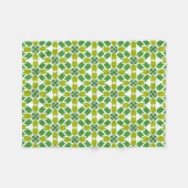 Blattmuster, Muster von Blätter, grüne Blätter Fleecedecke (Vorderseite (Horizontal))